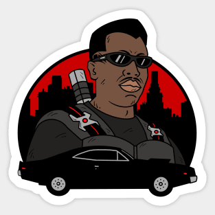 Blade Vampire Slayer Horror Icon Sticker